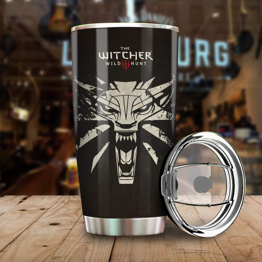 The Witcher Wild Hunt Logo All Over Print  Stainless Steel Insulated Tumbler Cups