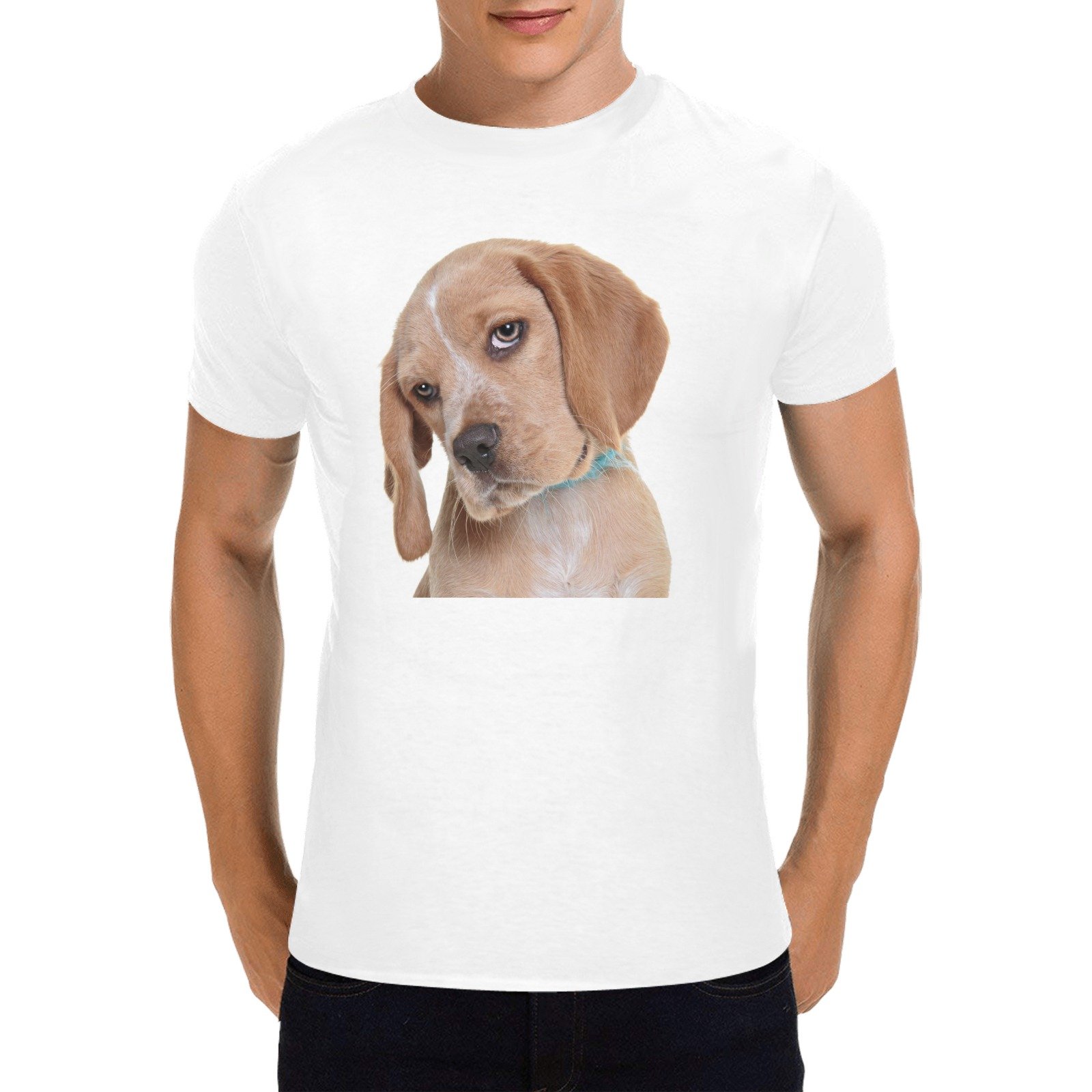 Dog Puppy Men’S Heavy Cotton T-Shirt