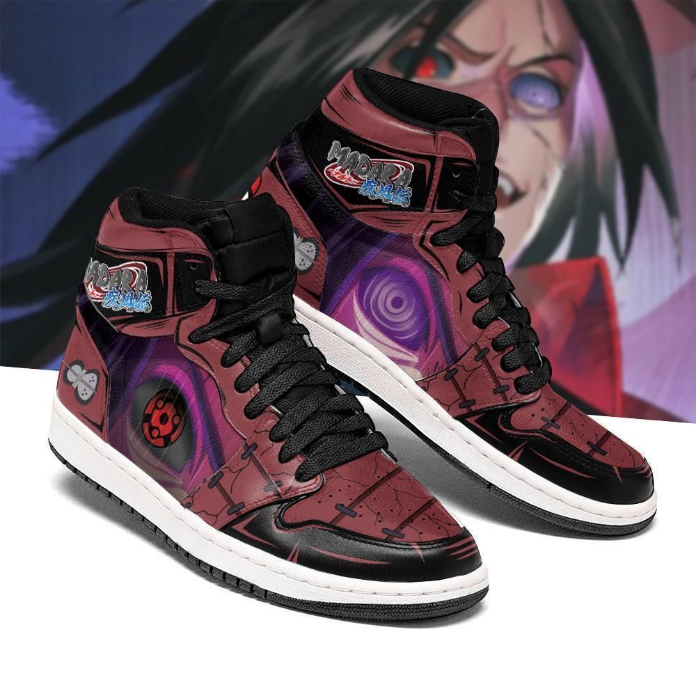 Madara Rinnegan & Mangekyou High Top Anime Air Jordan Shoes Sport Sneakers