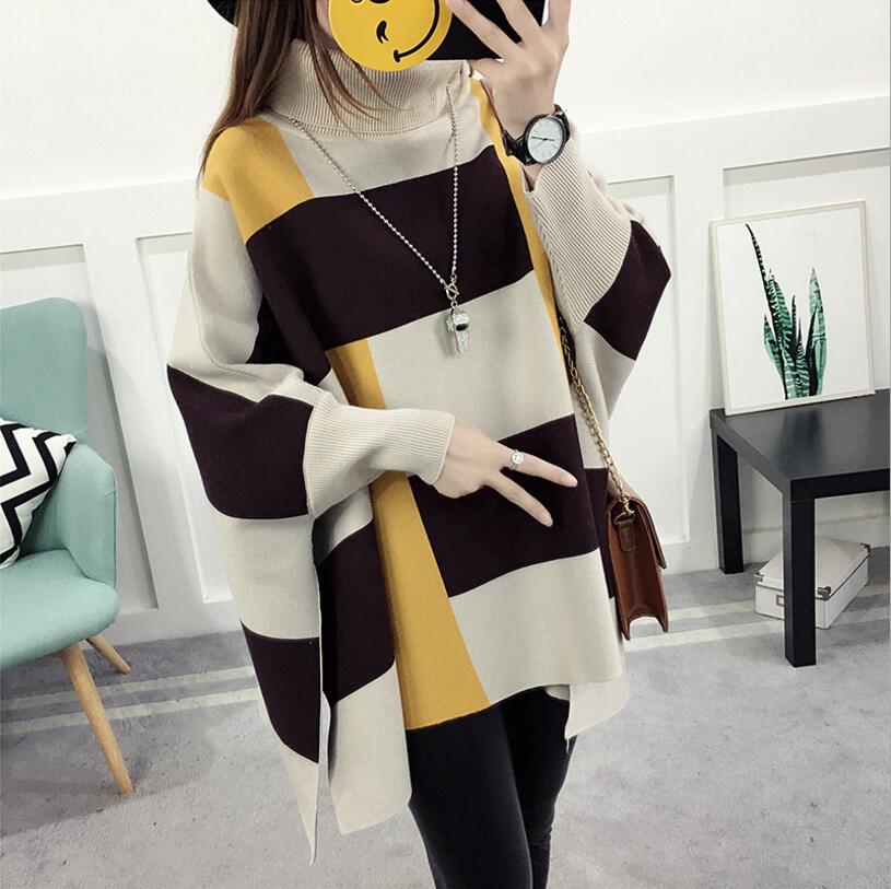 2022 Women Pullover Female Sweater Fashion Autumn Winter Shawl Warm Casual Loose Knitted Tops alx