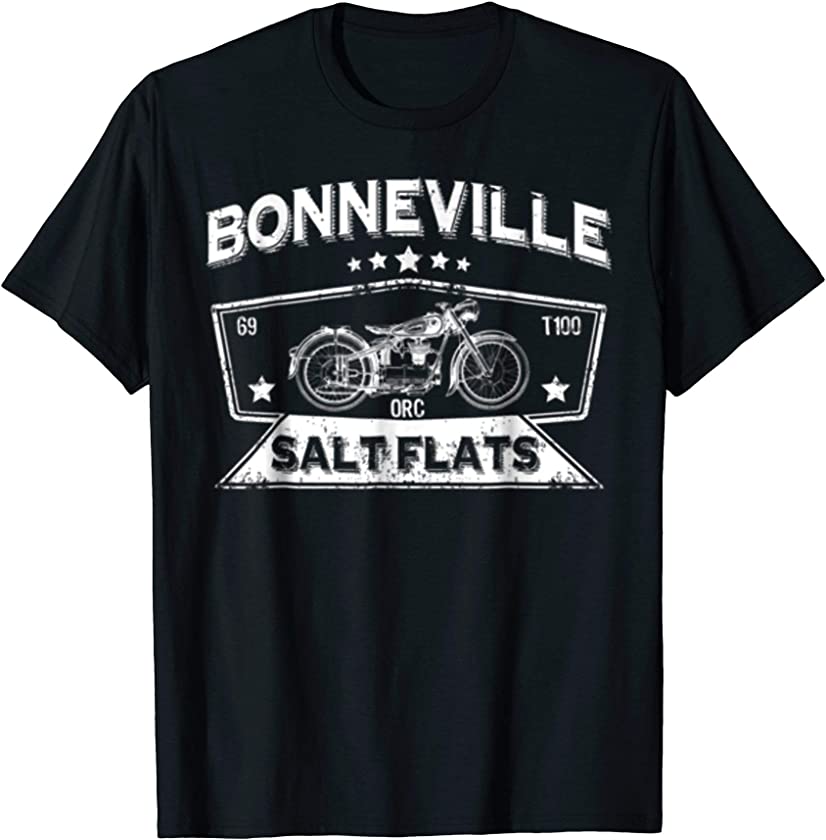 Vintage Motorcycle Racing Bonneville Salt Flats Utah T-Shirt