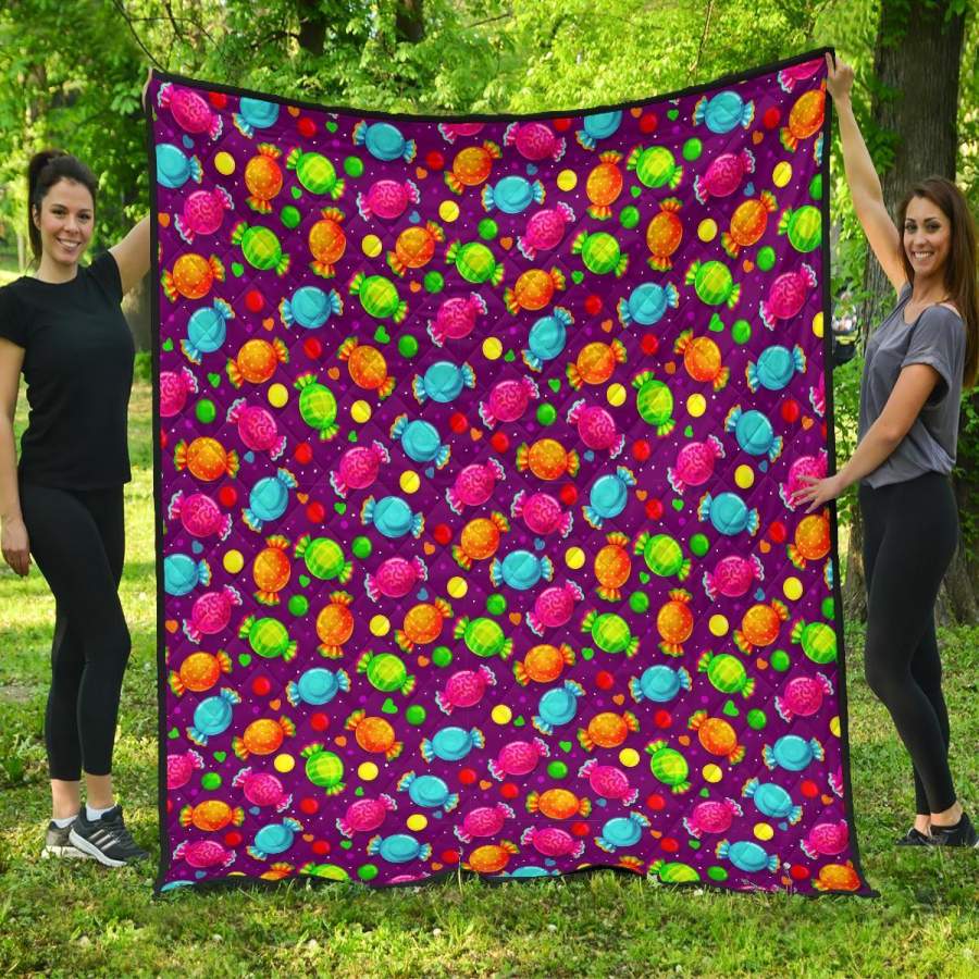 Toffee Candy Pattern Print Quilt