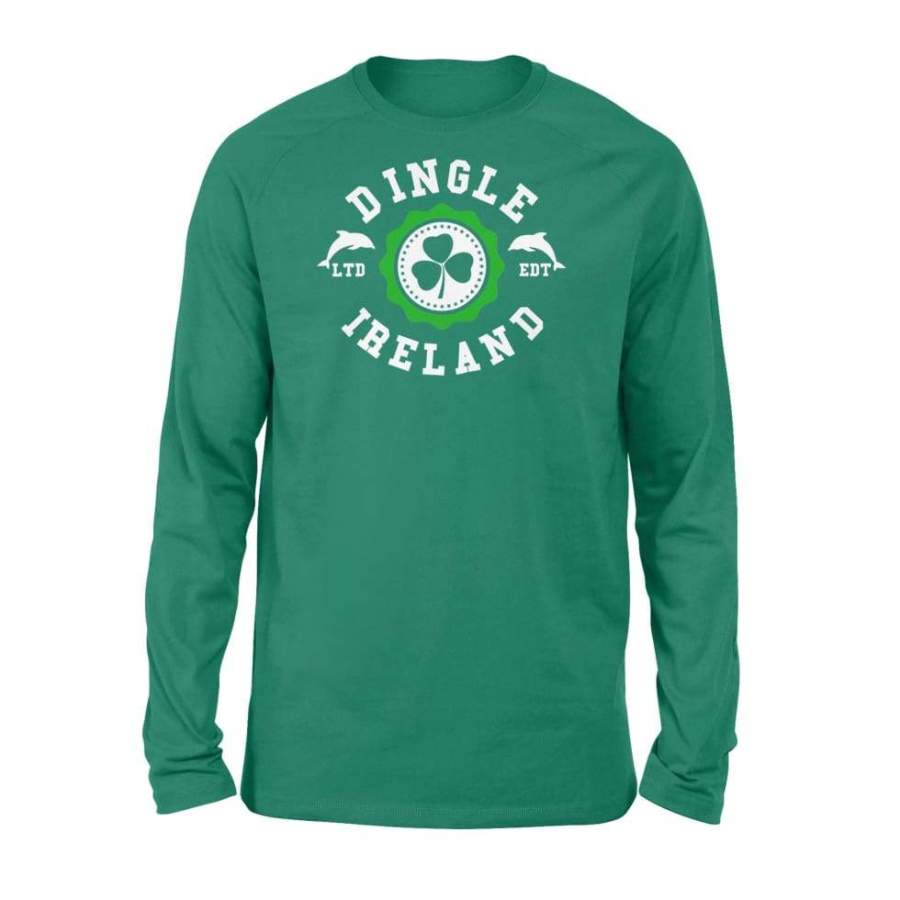 Dingle Kerry Dolphin Ireland Shamrock Irish Badge – Standard Long Sleeve