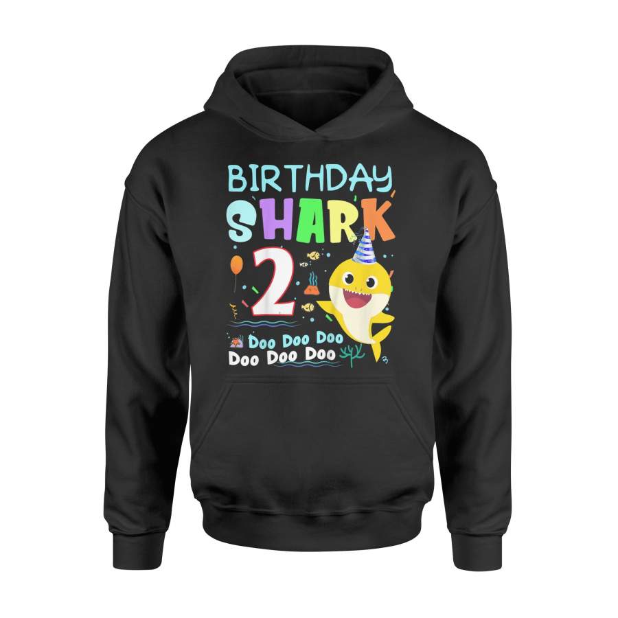 2nd Birthday Gift Kid baby Shark 2 Years Old Doo Doo Doo Doo Doo Doo – Standard Hoodie