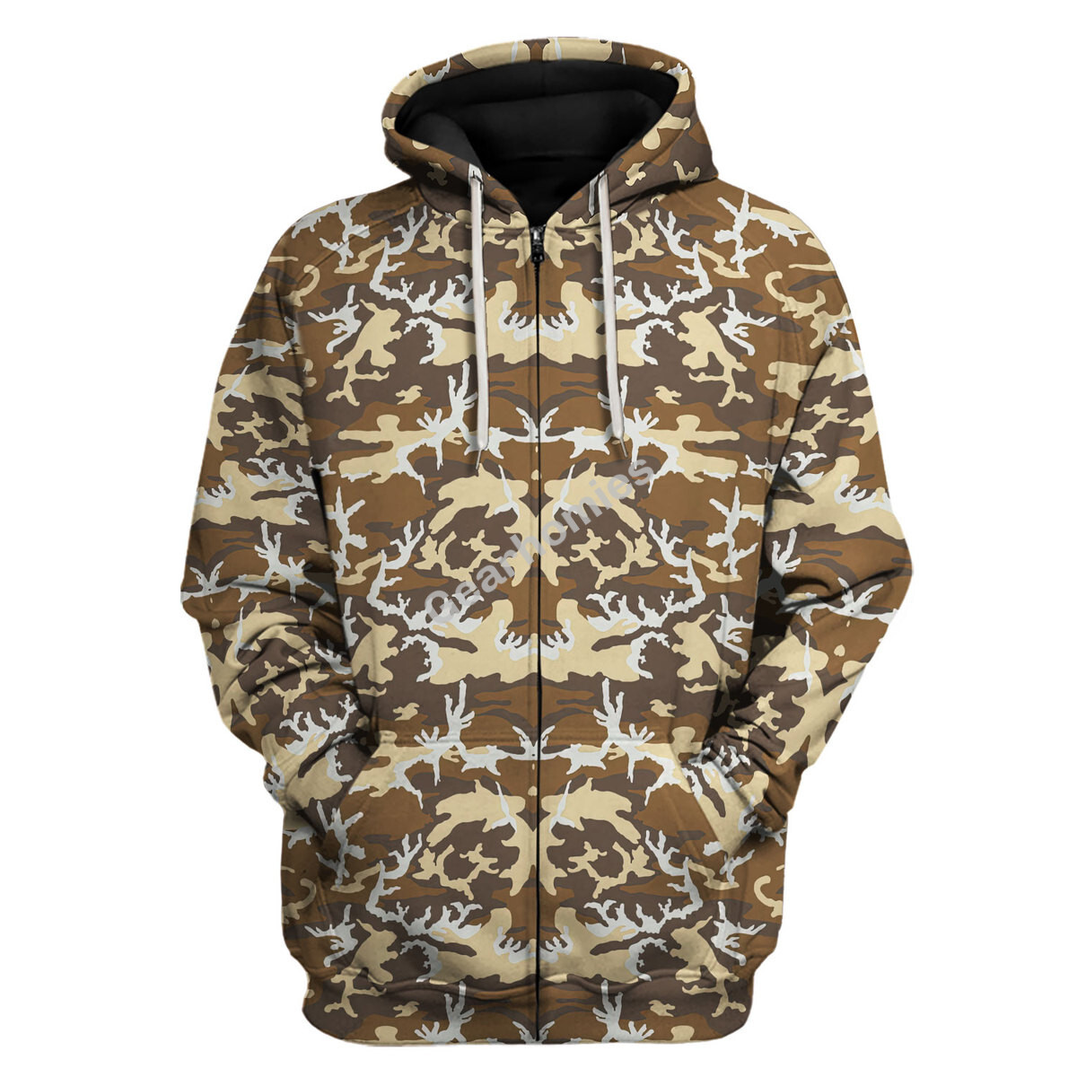 Aliens Movie Colonial Marine Camo (37) Zip Hoodie