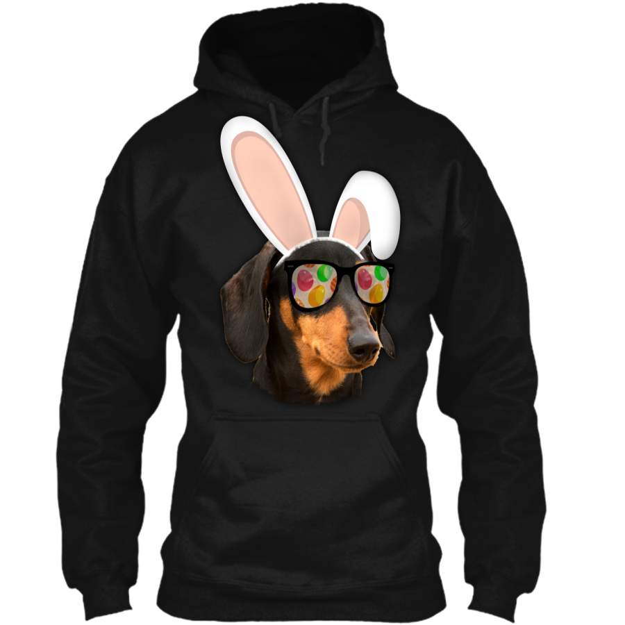 Dachshund Easter Bunny shirt Pullover Hoodie 8 oz