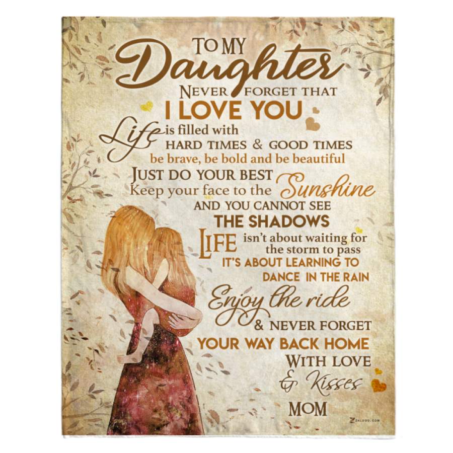 Blanket Gift For Daughter Never Forget That I Love You