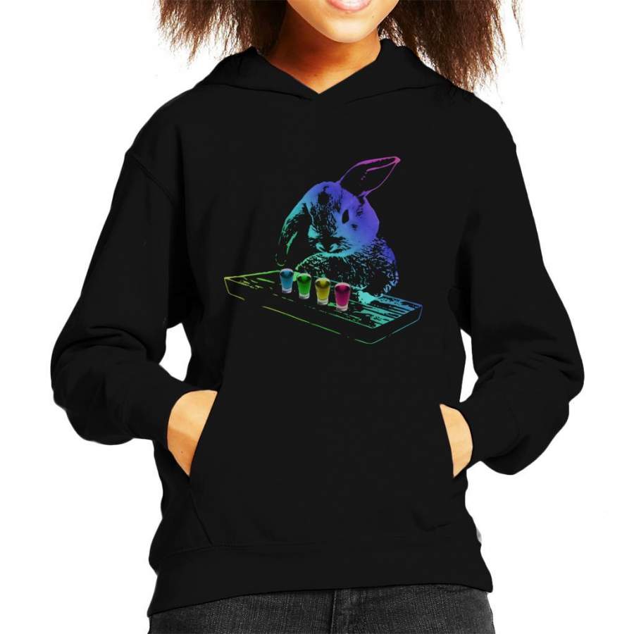 Bar Bunny With Shots Kid’s Hooded Sweatshirt