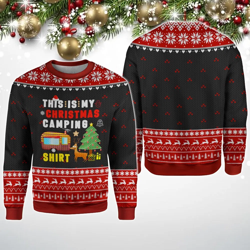 This Is My Camping Ugly Christmas Sweater | Unisex | Adult | Us3099