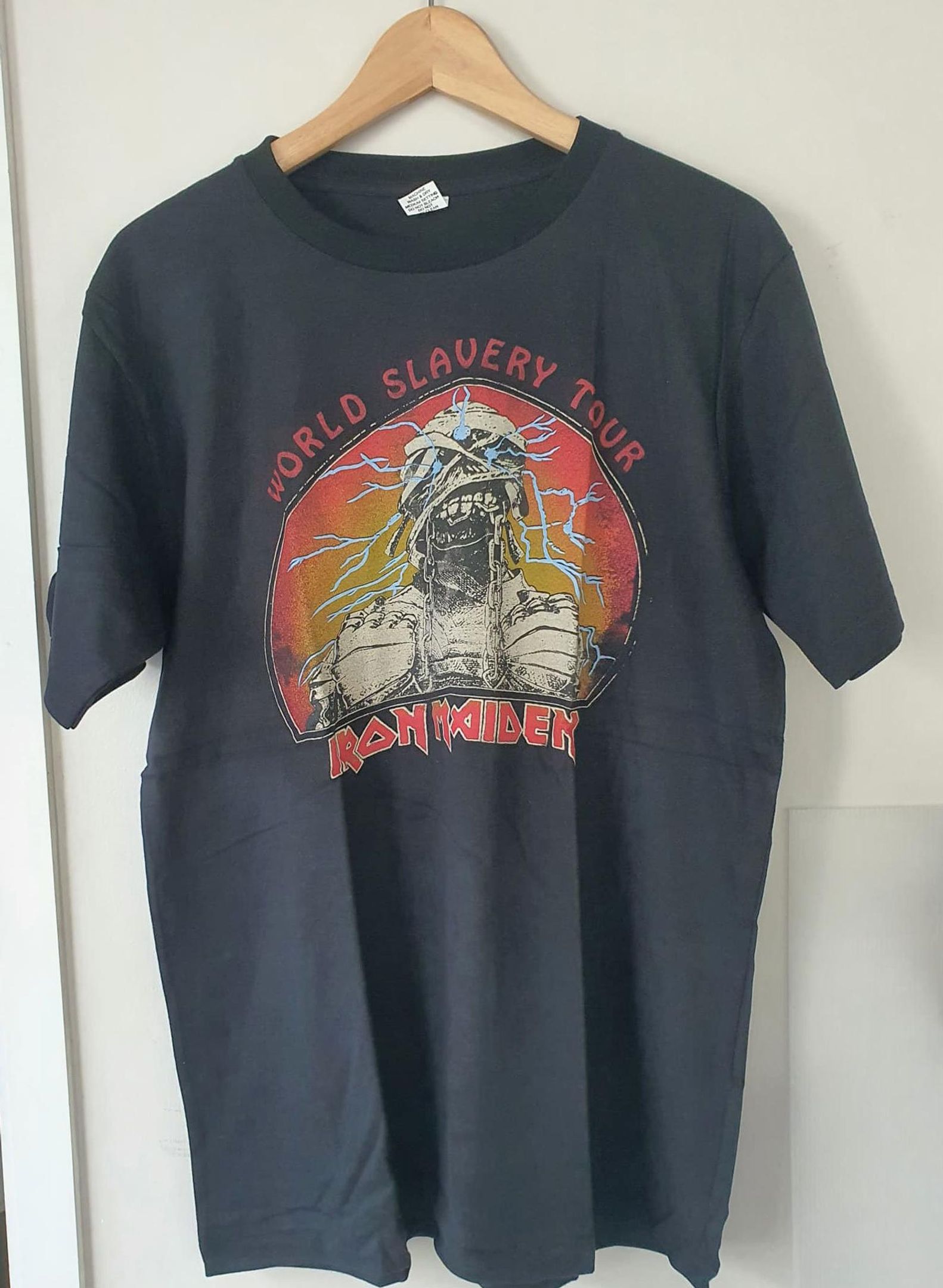Iron Maiden World Slavery Tour T-Shirt - Custom Merch Online Store