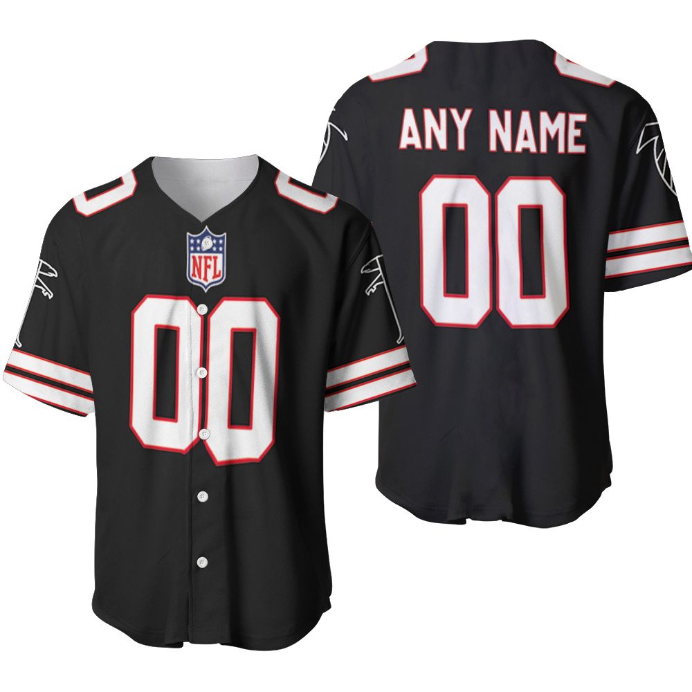 Atlanta Falcons NFL American Football Team Logo Vintage Black 3D Designed Allover Custom Gift For Atlanta Fans Baseball Jersey