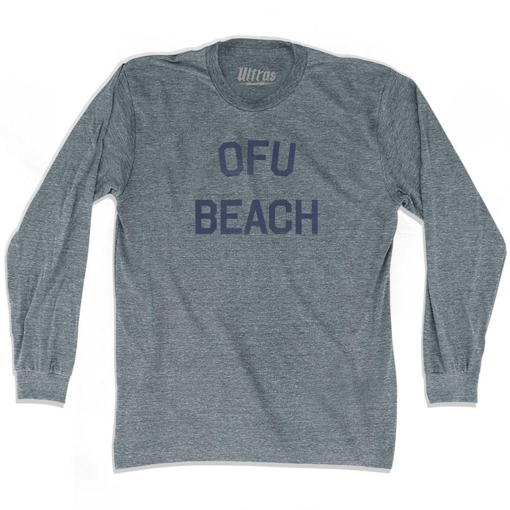 American Samoa Ofu Beach Adult Tri-Blend Long Sleeve Vintage T-shirt