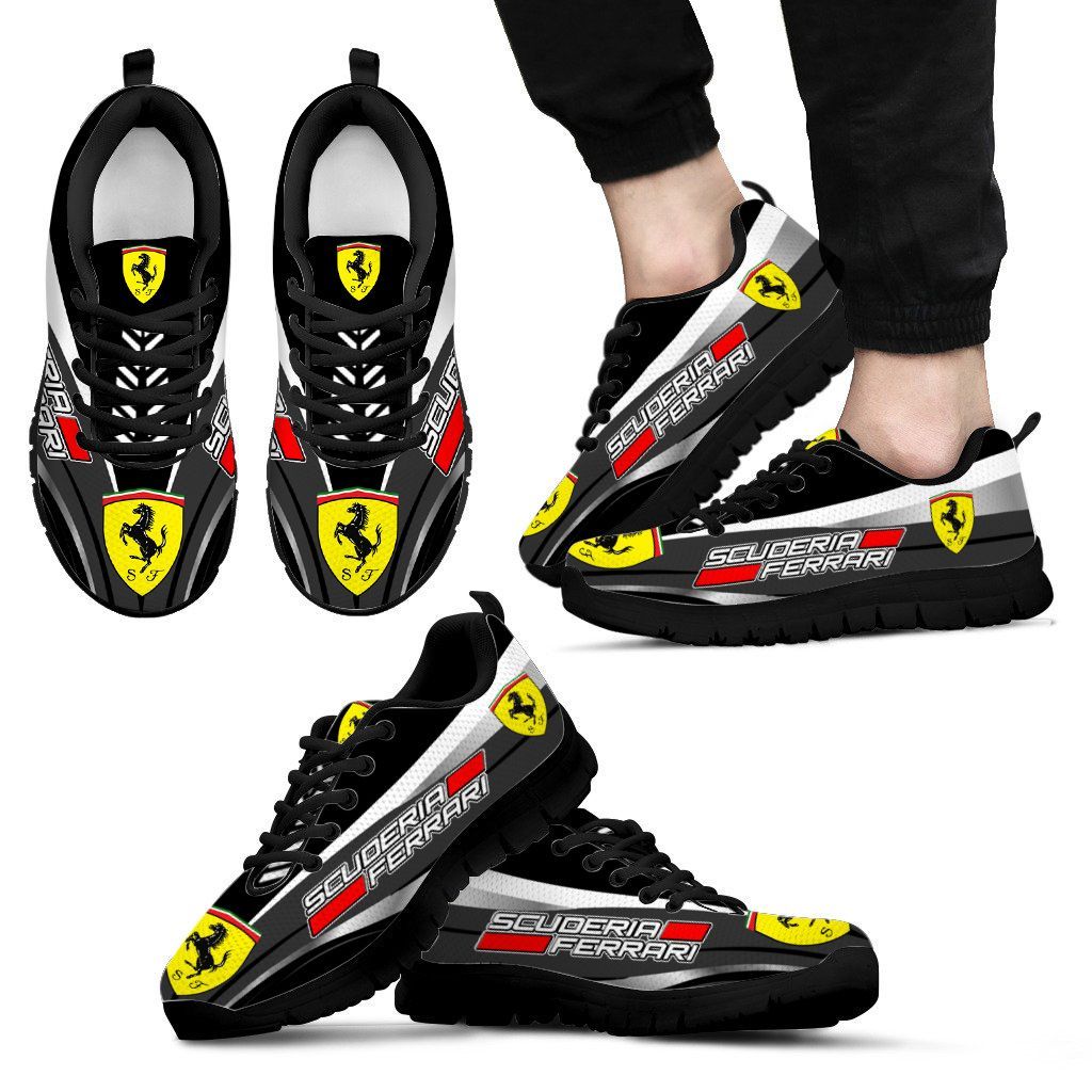 3D Printed Scuderia Ferrari TNC-HL Sneakers For Men & Women Ver2 (Black)