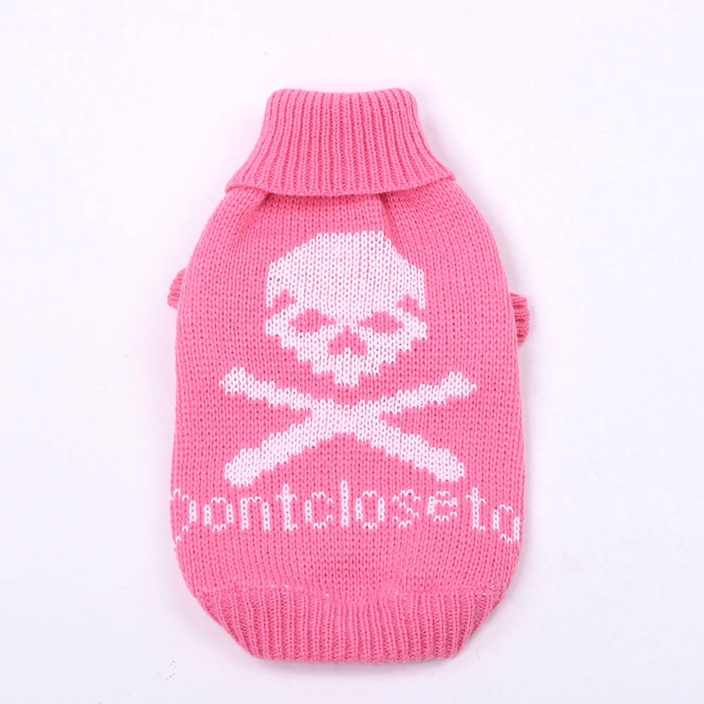 Cat Dog Sweater Jumper Big Skull Jacquard Pet Puppy Coat Jacket Warm Jumper Clothes For Dogs Cats Small Medium alx