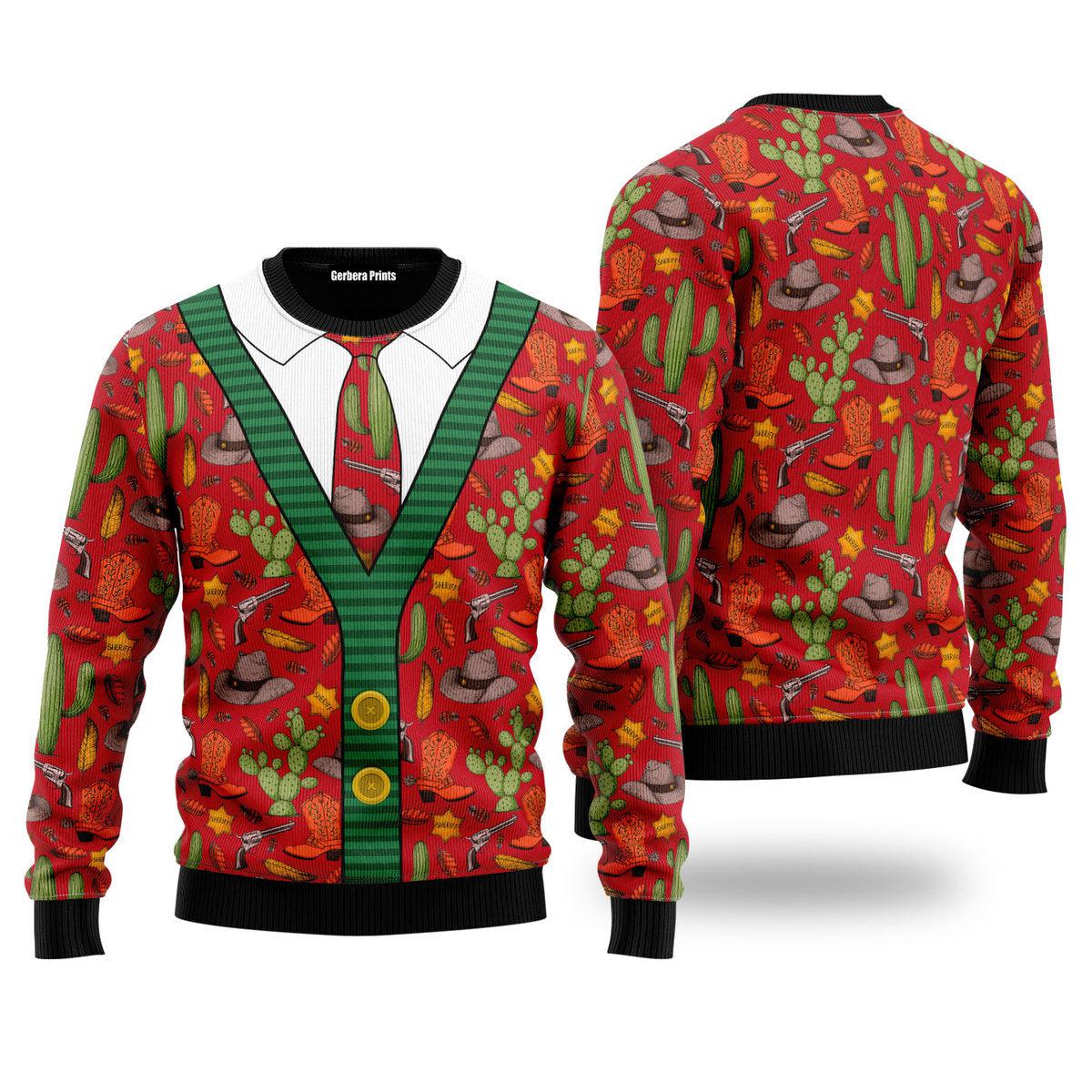 Cowboy Ugly Christmas Sweater Ugly Christmas Sweater | For Men & Women | Uh1523