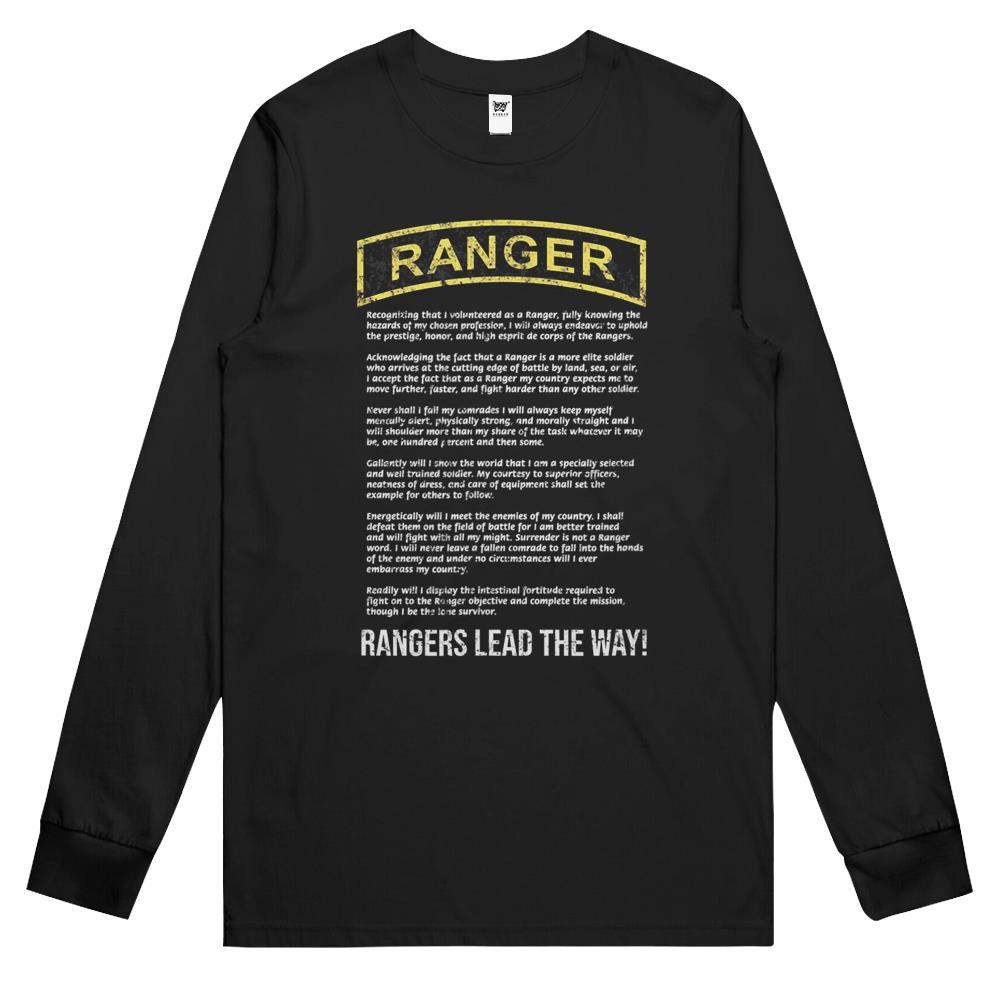 The Ranger Creed Vintage Army Ranger Rltw Military Long Sleeve T Shirts