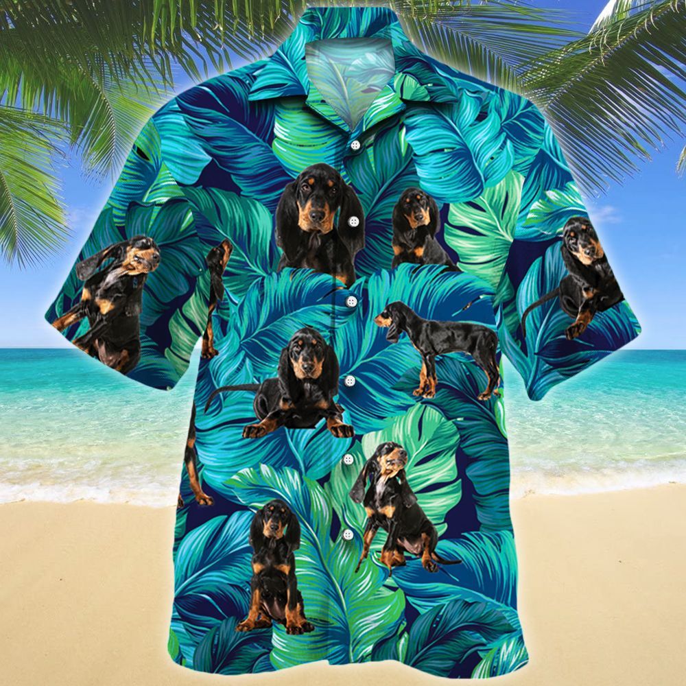 Black And Tan Coonhound Dog Lovers Hawaiian Shirt Ha14578