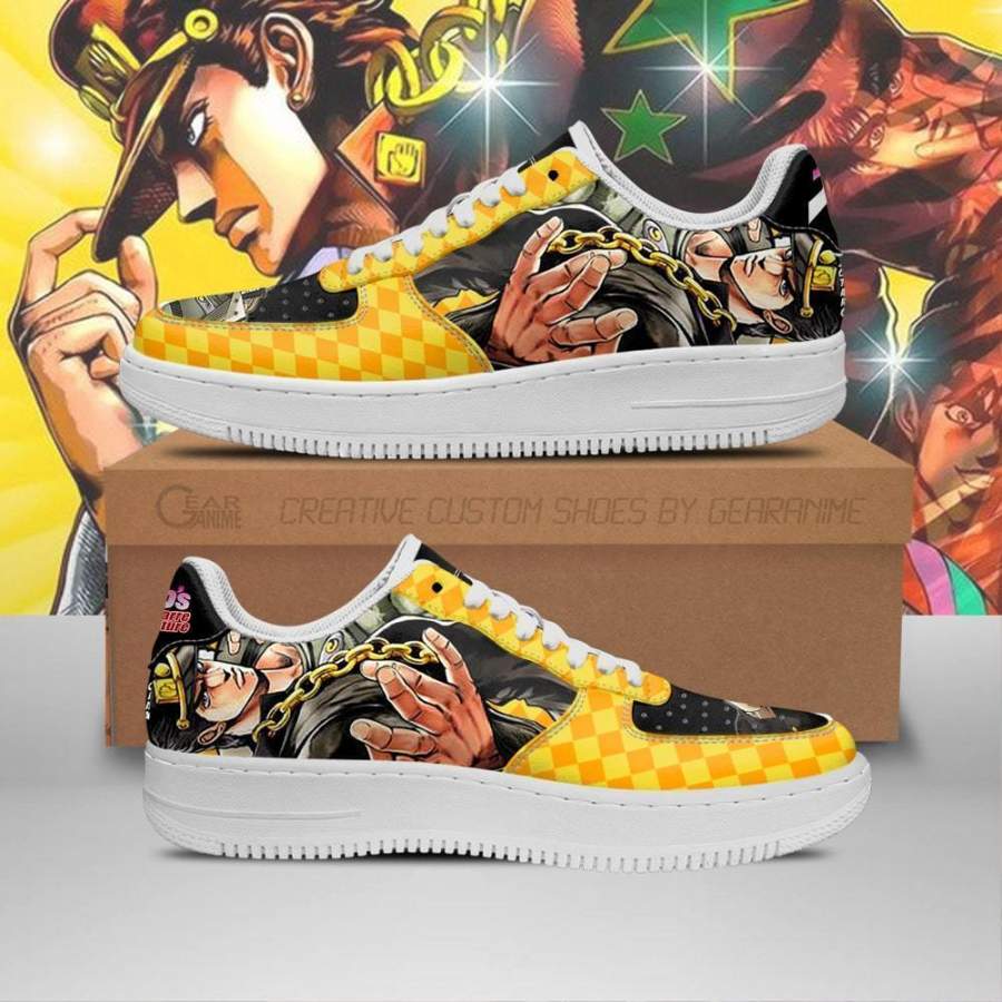 Jotaro Kujo Air Sneakers JoJo Anime Shoes Fan Gift Idea PT06