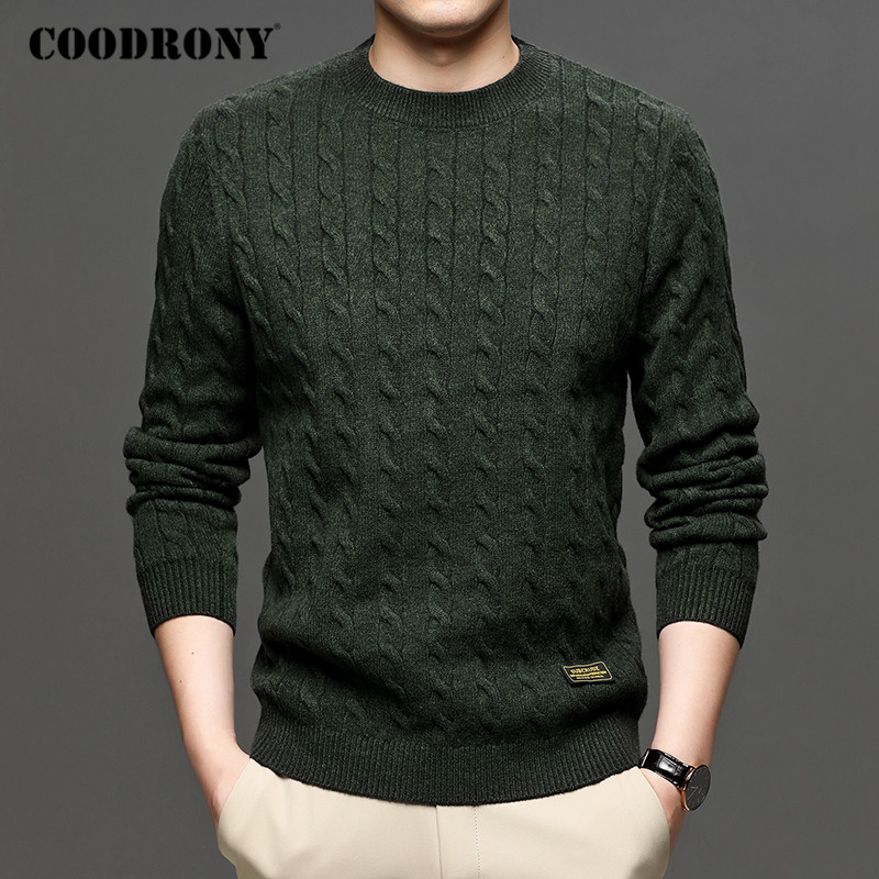 COODRONY Brand Sweater Men Streetwear Fashion Knitwear Jumper O-Neck Pullover Men Clothing Autumn Winter Casual Sweaters C1191 alx