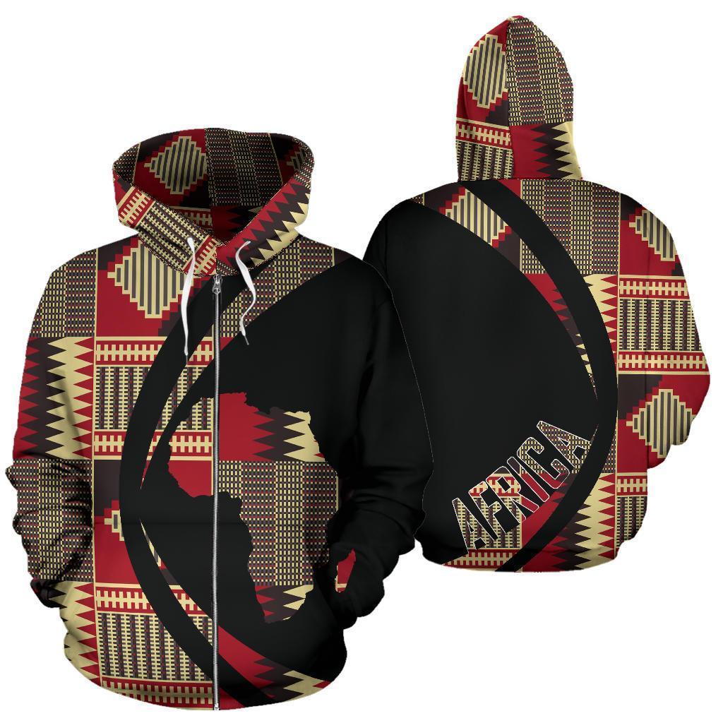 Greek Life Hoodie – Circle Kente Family Unity Zip Hoodie