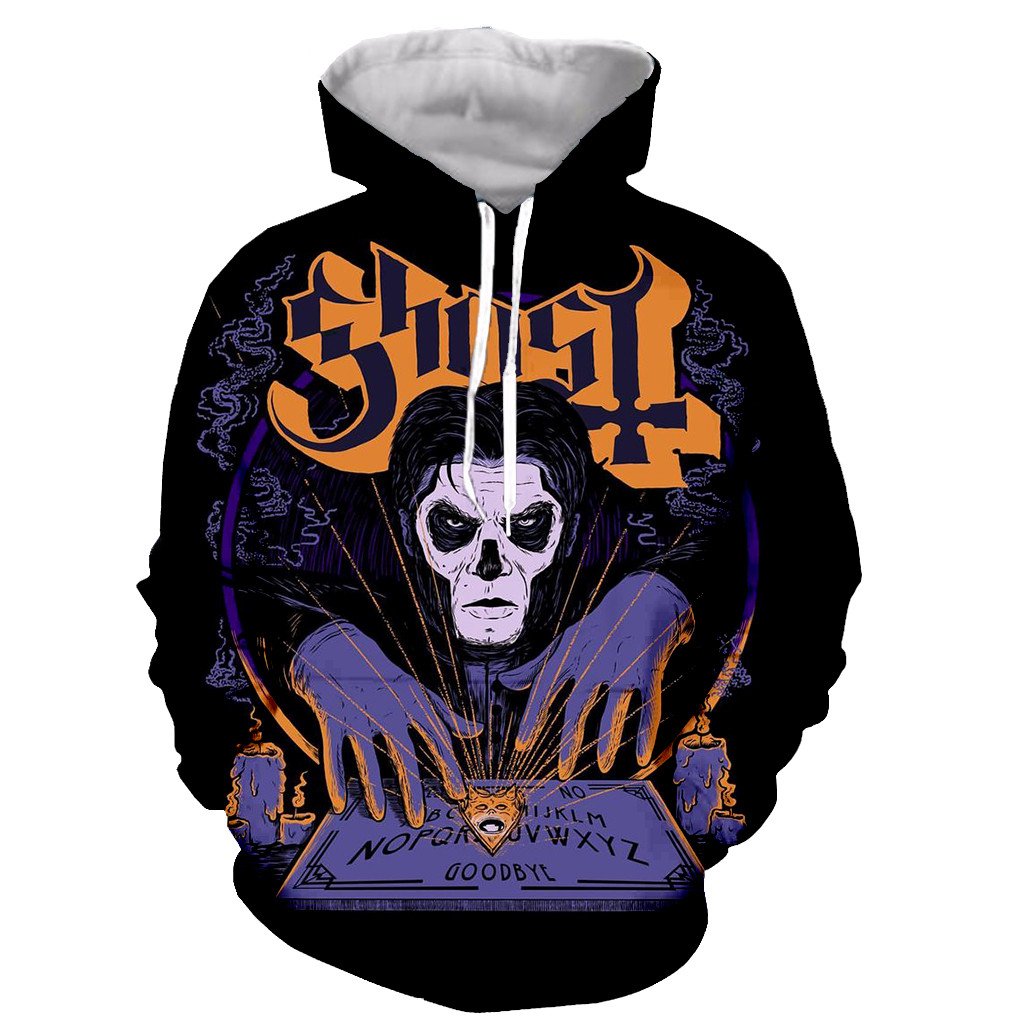 3D Printed Ghost Band Long Sleeves Hoodies Pullovers Sweatshirts