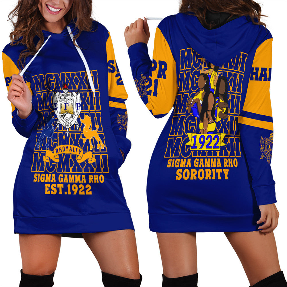 Sorority Dress – Personalized Sigma Gamma Rho Mcm Style Hoodie Dress