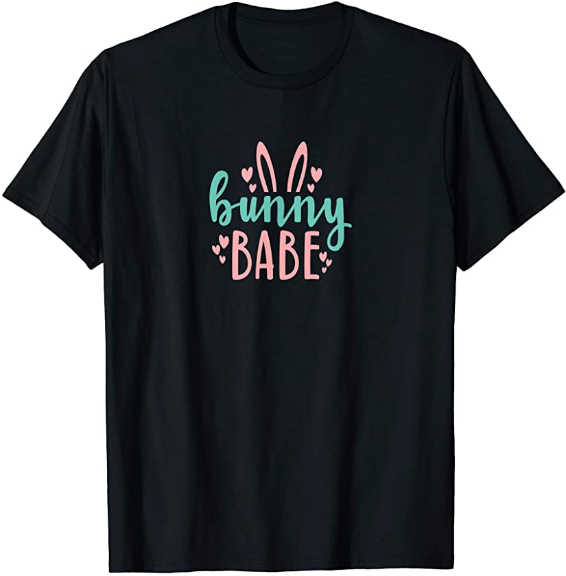 Bunny Babe With Easter Bunny Ears Graphic T-Shirt