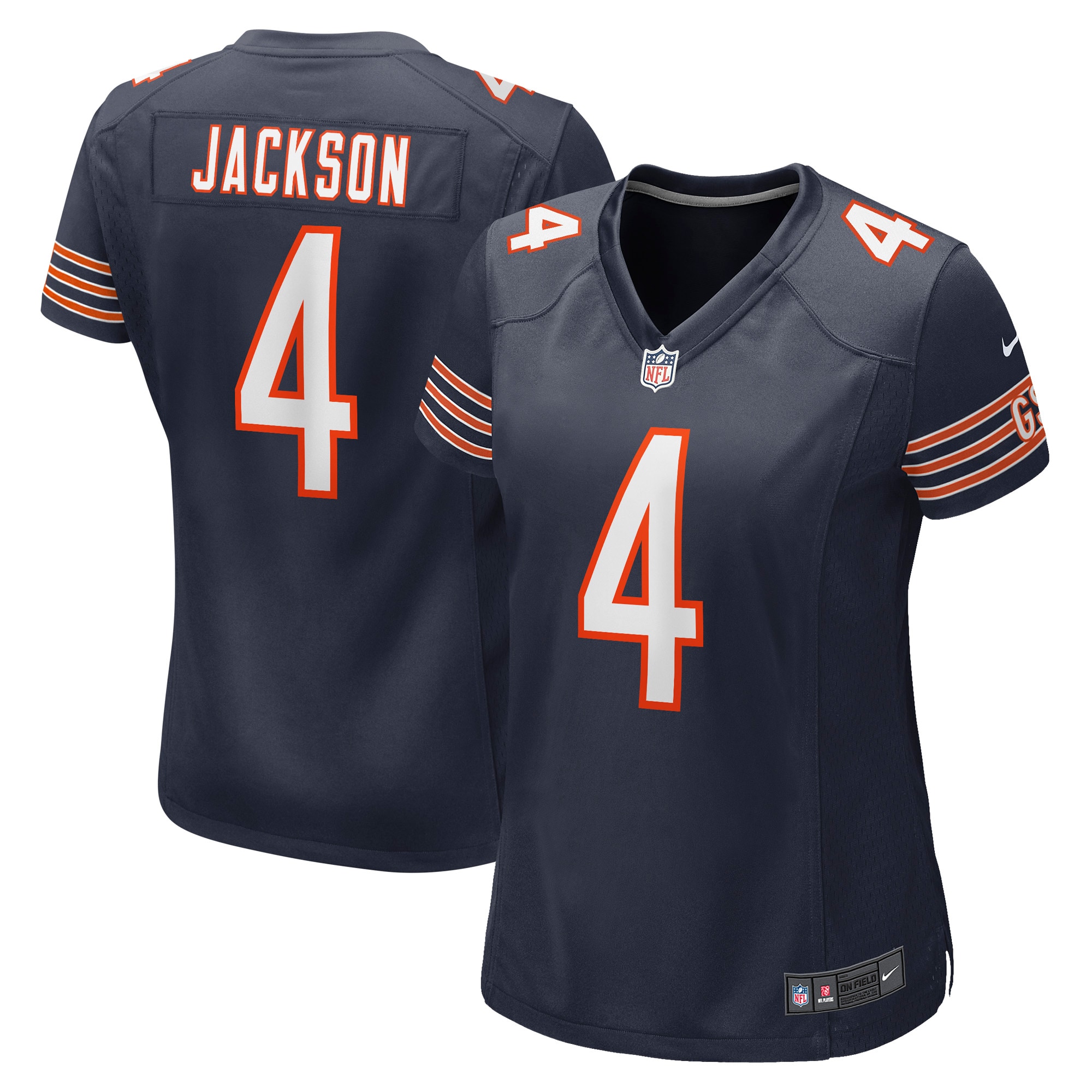 Eddie Jackson Chicago Bears Women's Game Player Jersey – Navy