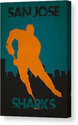 16 San Jose Sharks Joe Hamilton Canvas Print