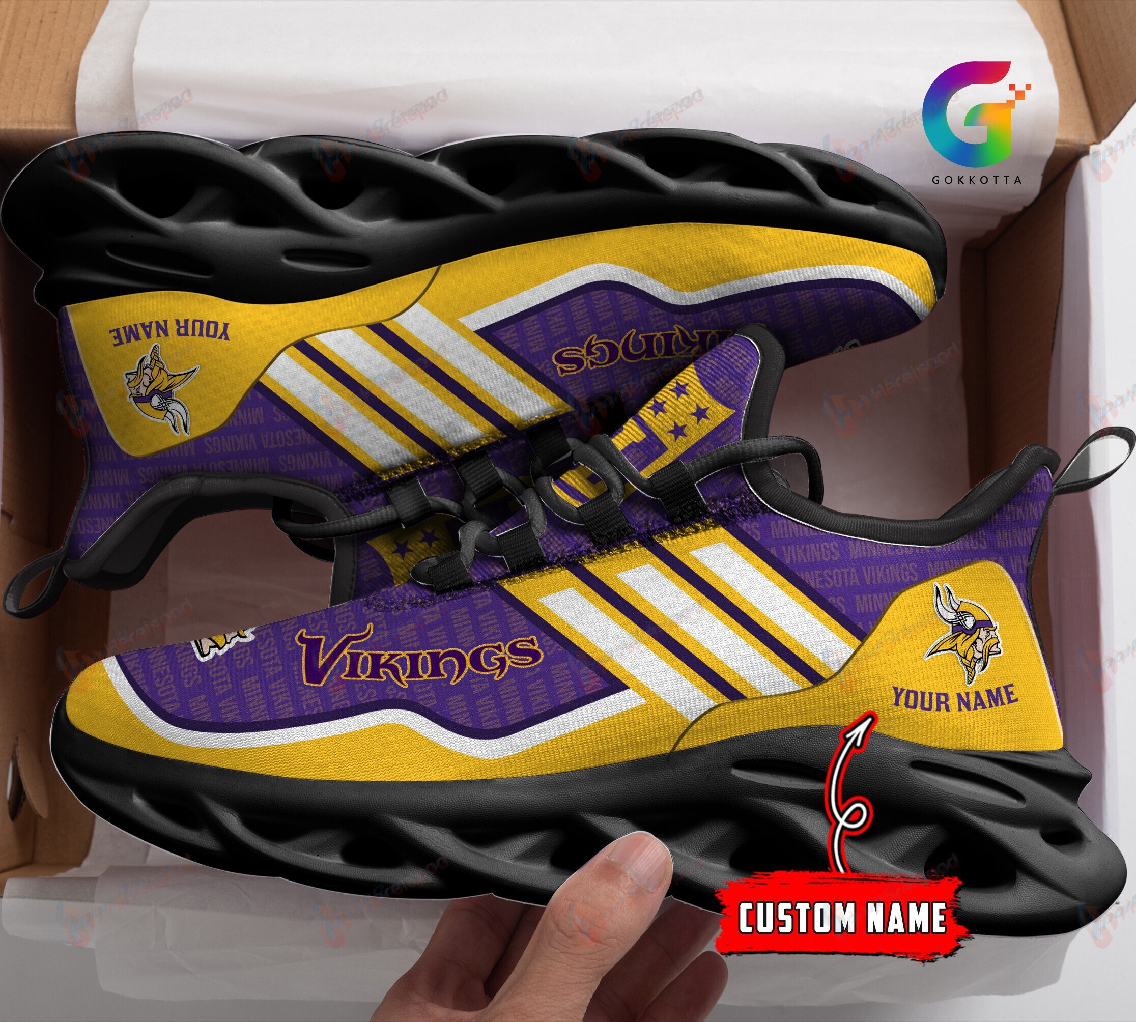 Minnesota Vikings Personalized Yezy Running Sneakers 154