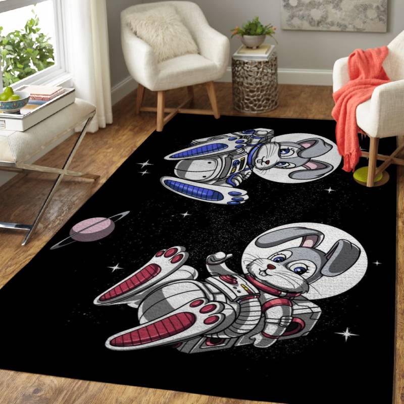 Space Rabbit Astronauts – Astronauts And Astronomy Area Rug Carpet