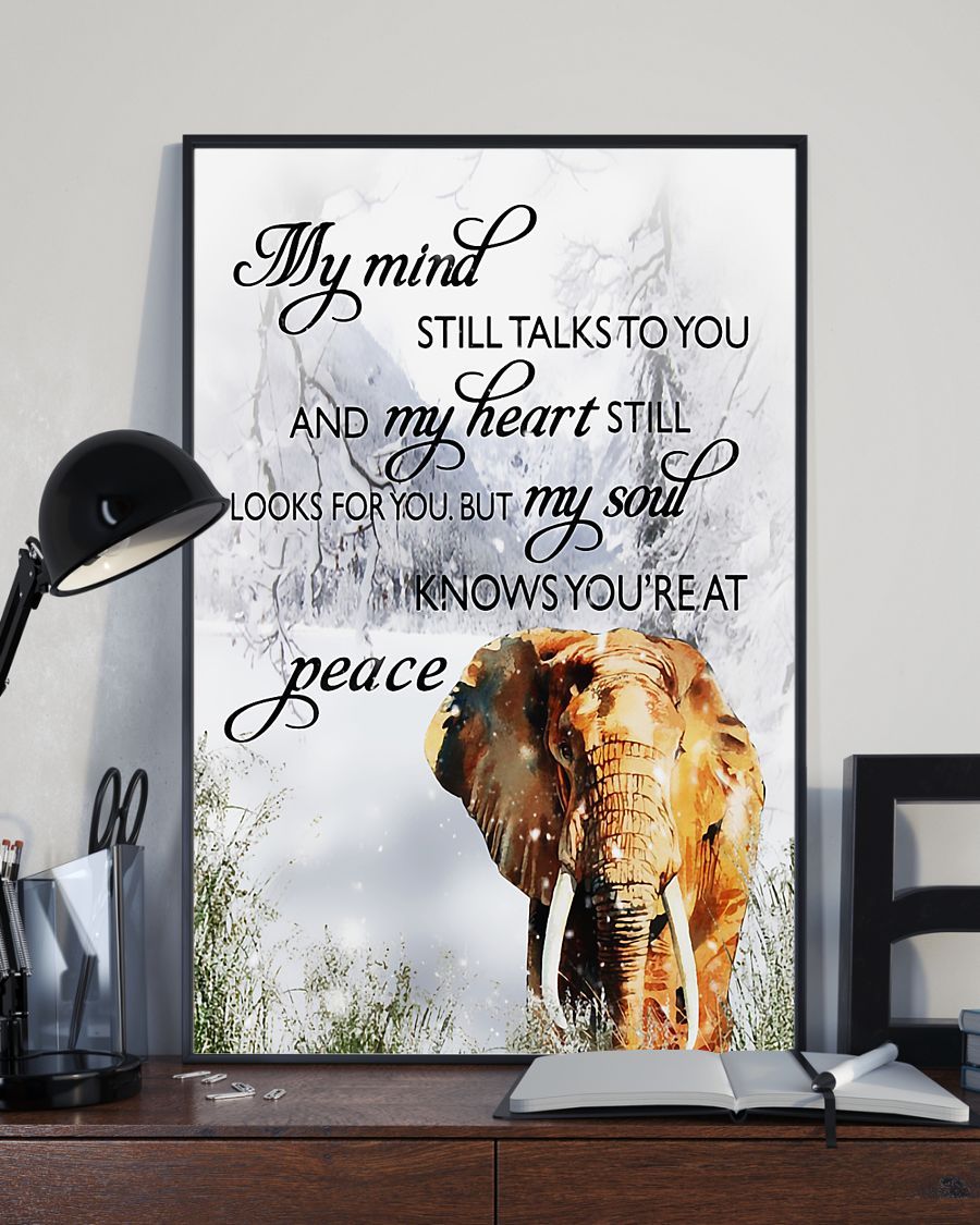 Elephant – My Soul Knows You’Re At Peace Vertical Canvas And Poster | Wall Decor Visual Art