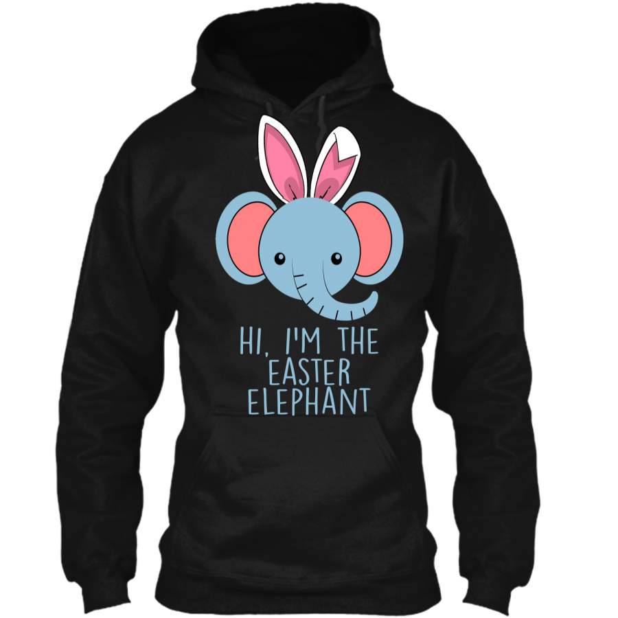 Cute and funny bunny elephant Easter bunny shirt. Pullover Hoodie 8 oz