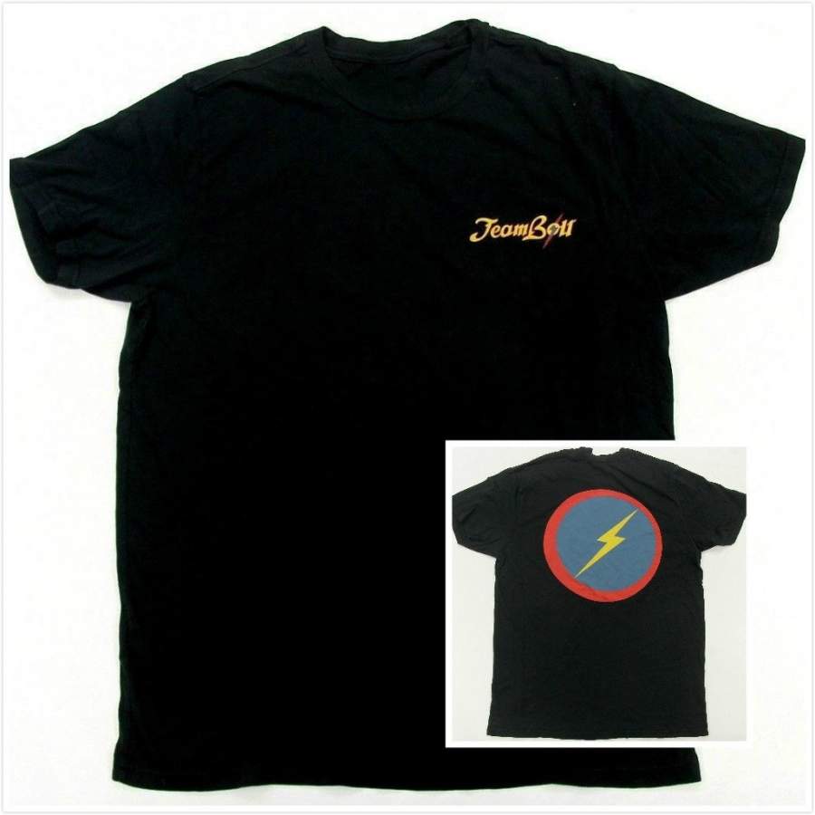 Mens Lightning Bolt T Shirt Team Bolt Moonless Night100% Cotton Retro Vintage Styled