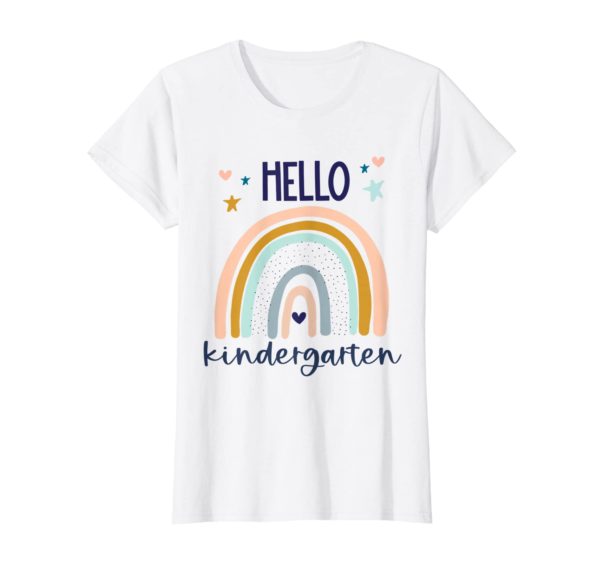 Hello Kindergarten Boho Rainbow Gift for Teacher Little Girl T-Shirt