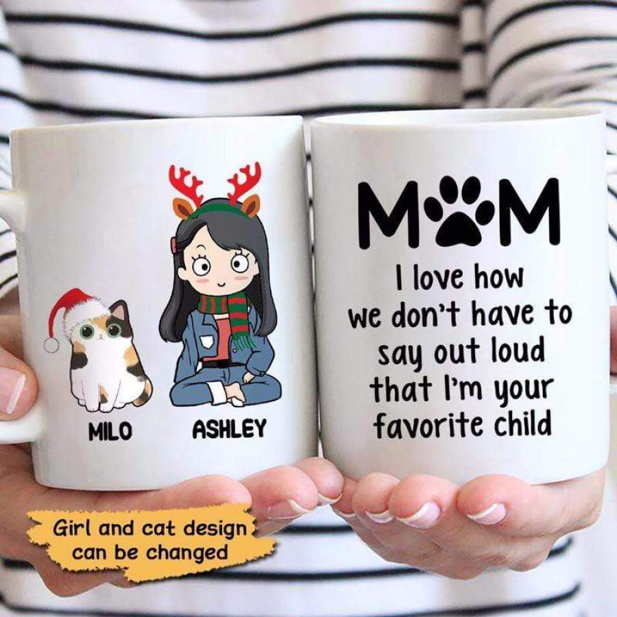 I Love How We Don‘t Have To Say Out Loud Cat Parent Personalized Mug