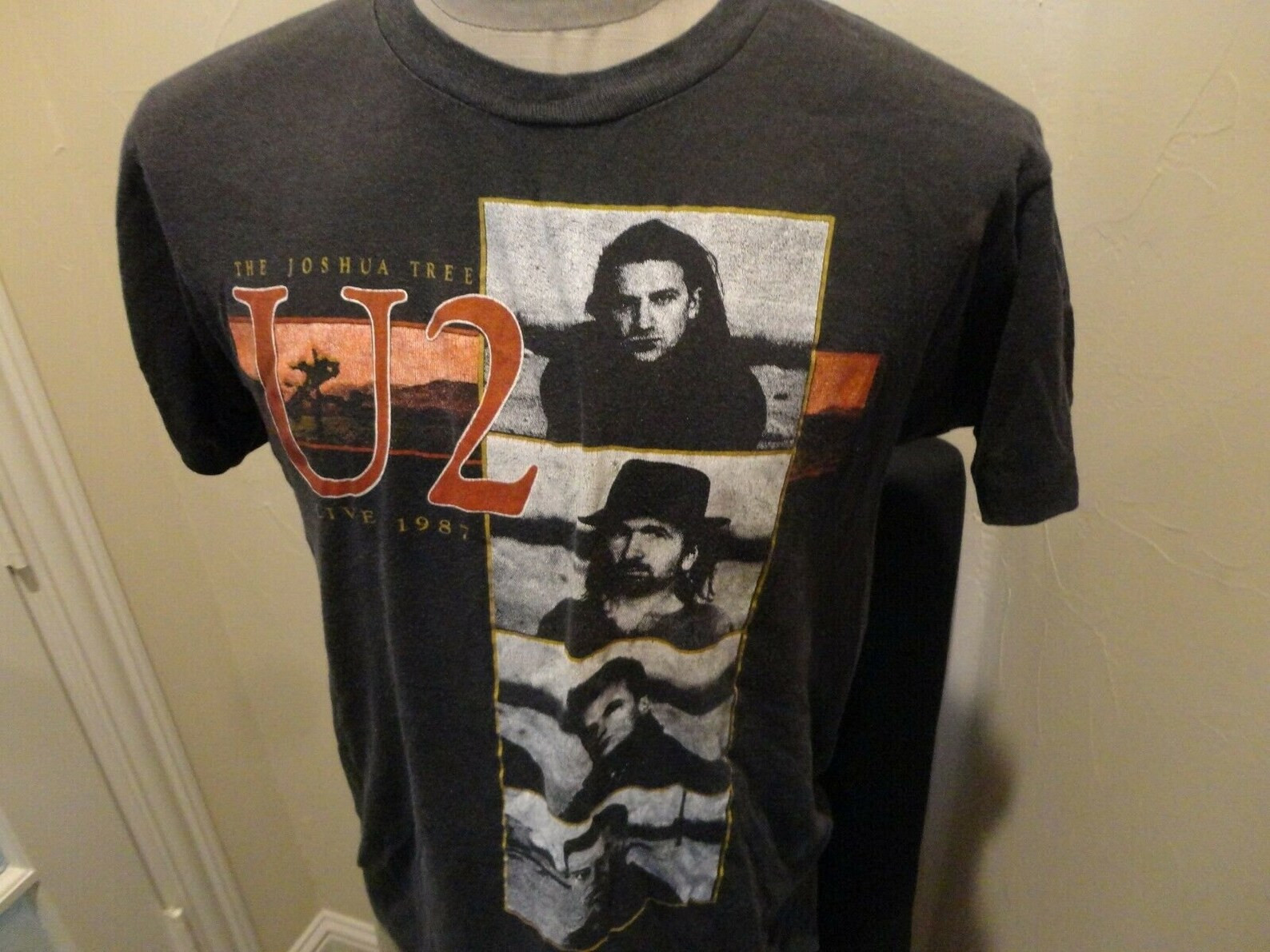 Vtg 1987 U2 Joshua Tree Tour Cities Screen Stars 50 50 T Shirt S M