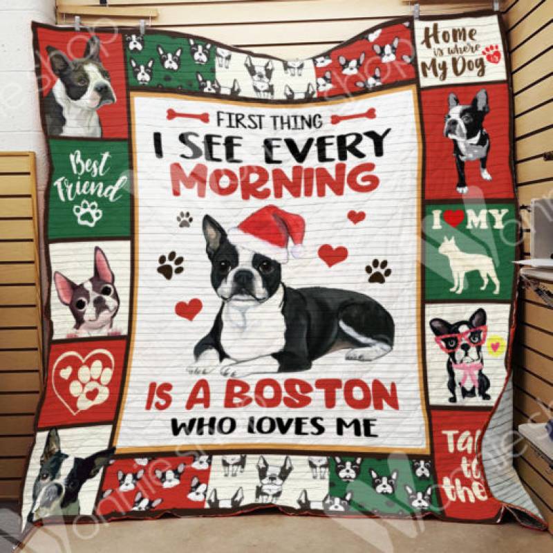 Boston Terrier Dog Christmas Blanket NOV1501 95O41