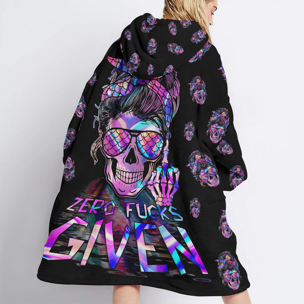 Zero F Given Skull Sherpa Blanket Hoodie – Latg3108214