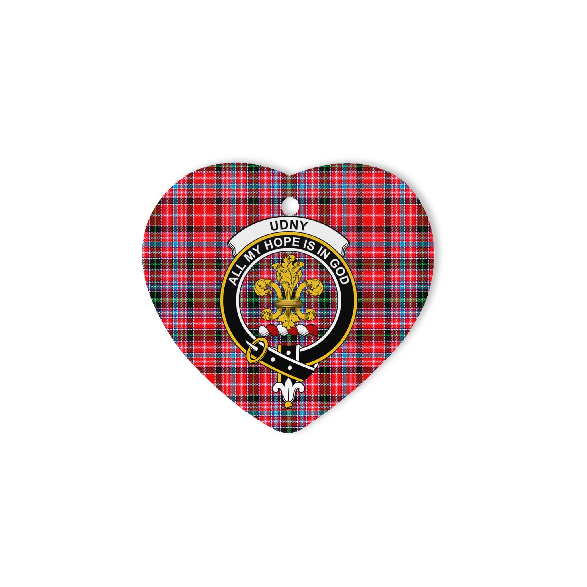 Udny Scottish Clan Plaid Ornament Gift. Christmas Tree Ornament Udny Clan Tartan Ornament Great Christmas Ornaments Gift Heart Ornament