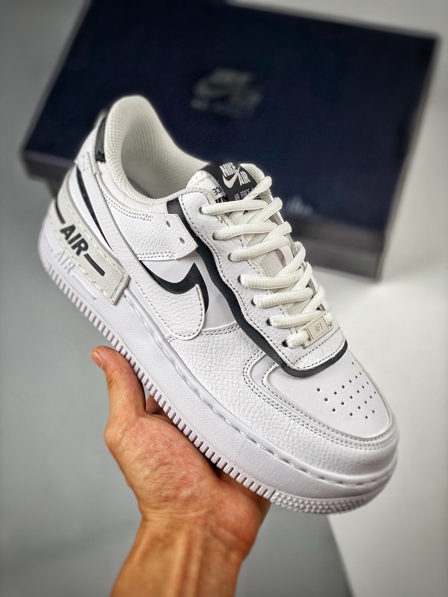 Custom Nike Air Force 1 Shadow White Black 5340996