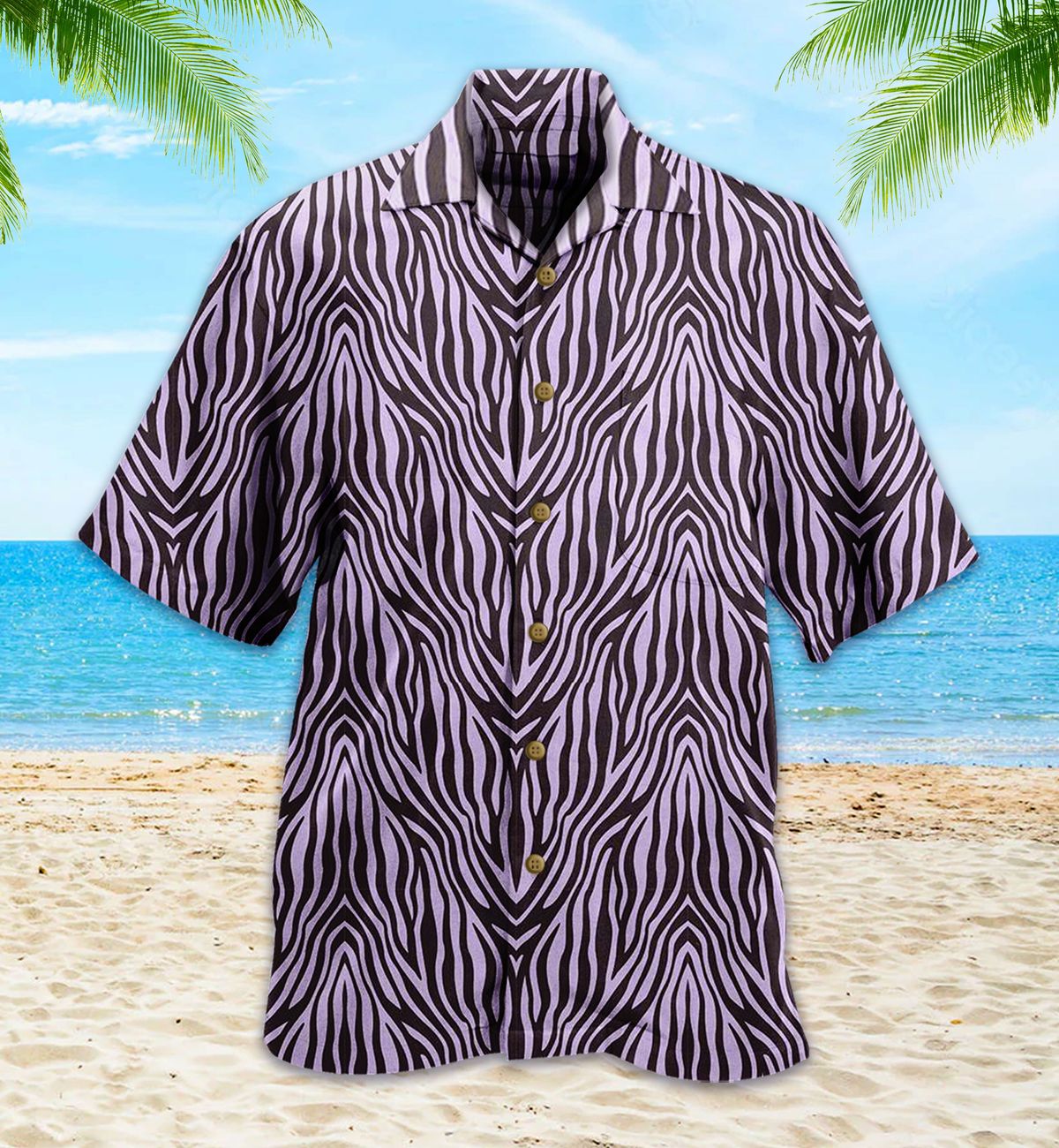 Zebra Violet Fashion Hawaii Shirt 2 Ha38503