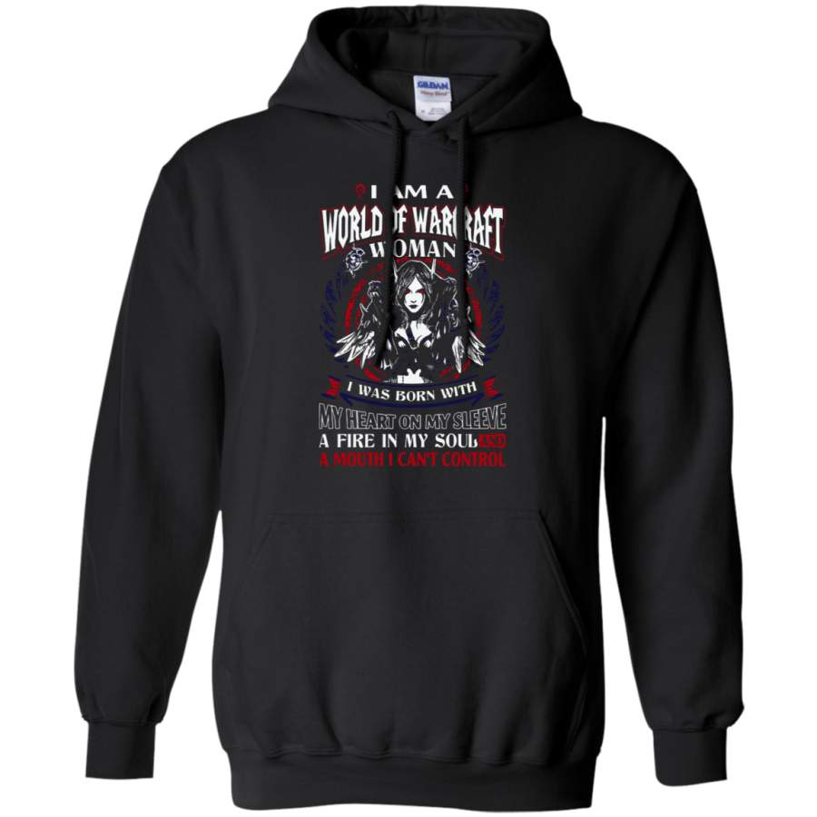 AGR World Of Warcraft Woman I Was Born With  A Fire In My Soul Hoodie