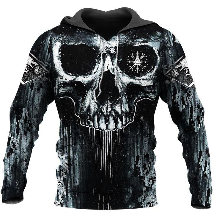 Viking Skull Hoodie For Men And Women