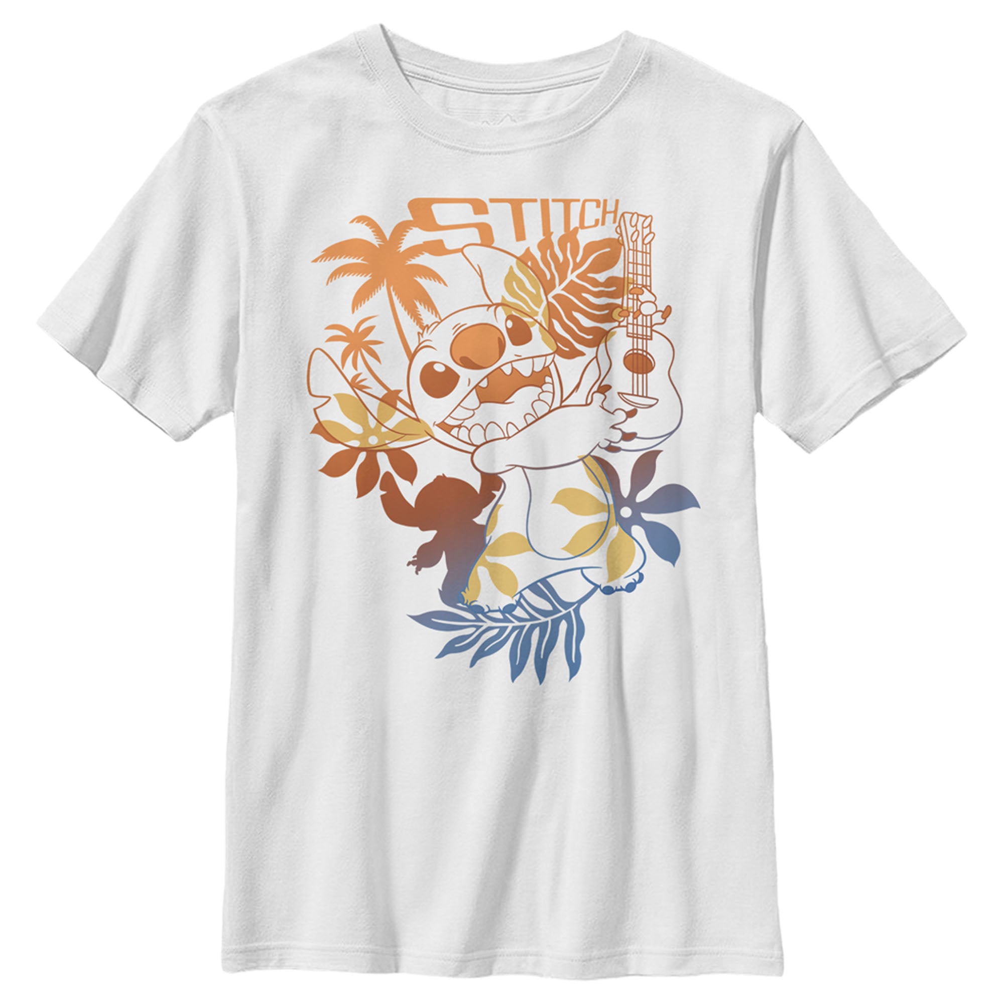 Boy’S Lilo & Stitch Tropical Ukulele T-Shirt