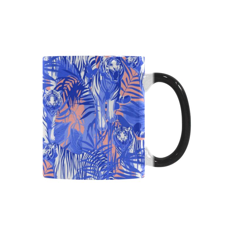 white bengal tigers pattern Morphing Mug Heat Changing Mug