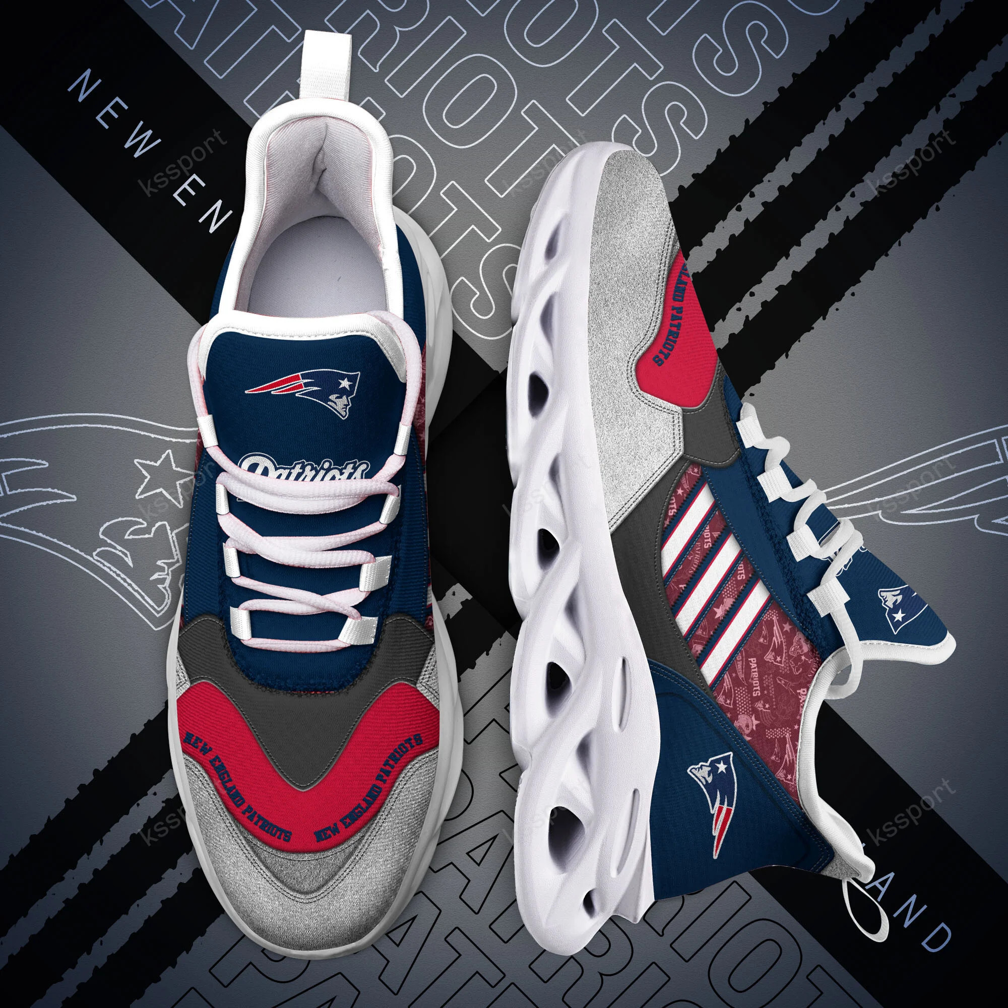 New England Patriots Yezy Running Sneakers Bg748