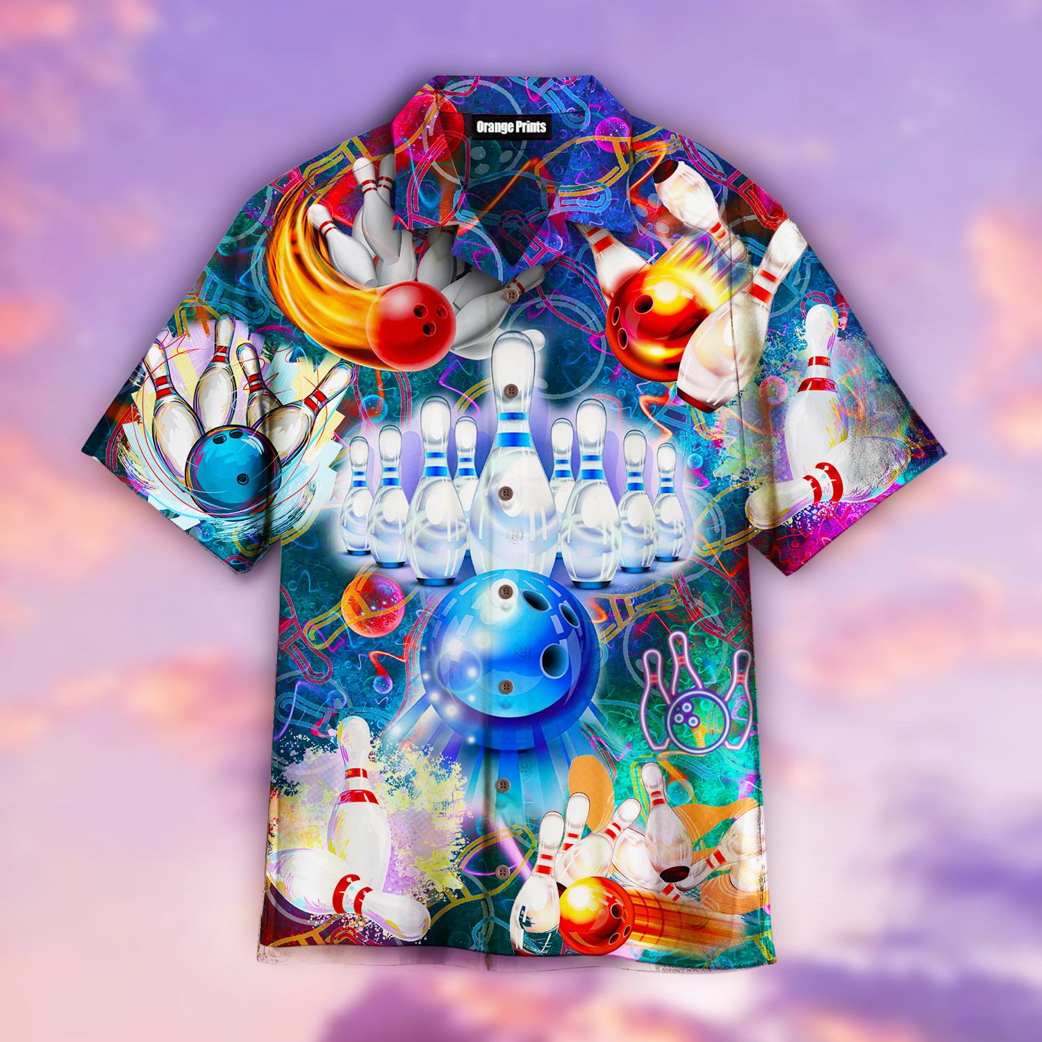 Multi Bowling Flash Light Hawaii Shirt For Men Women Adult Ha19259