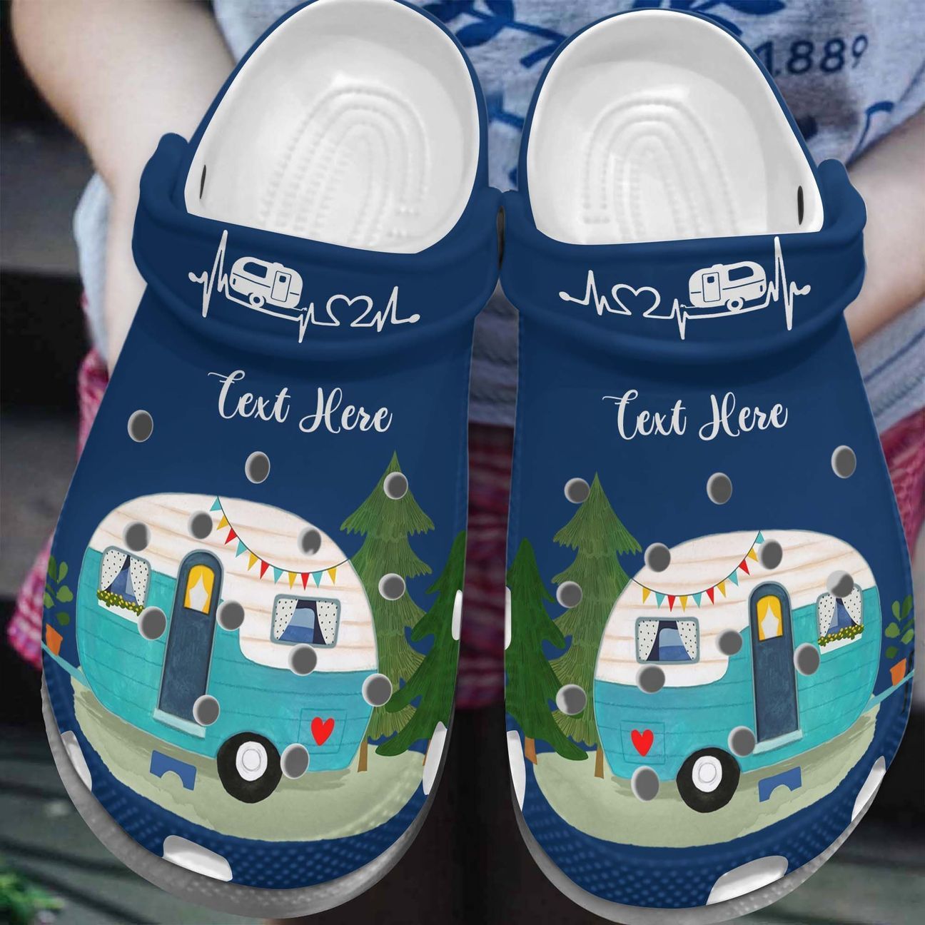 Camping Lovers Personalized Personalize Clog, Custom Name, Text, Fashion Style For Women, Men, Kid, Print 3D