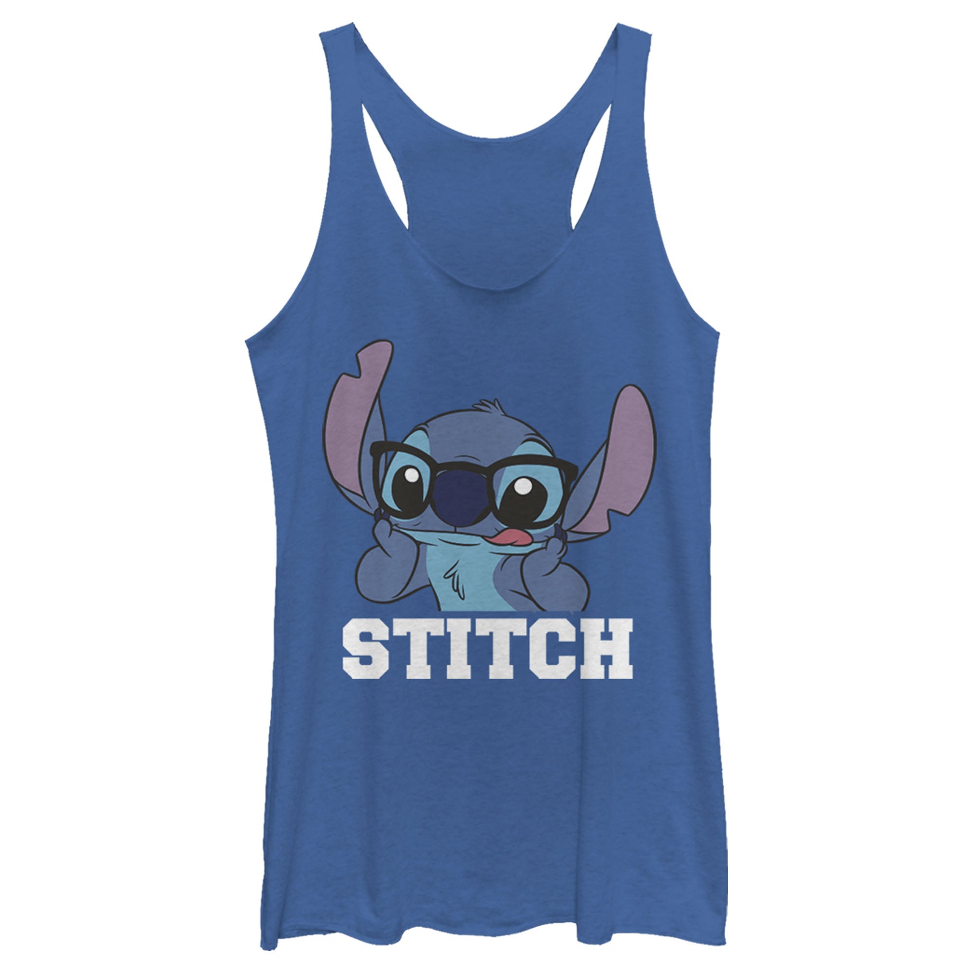 Women’S Lilo & Stitch Silly Black Glasses Racerback Tank Top